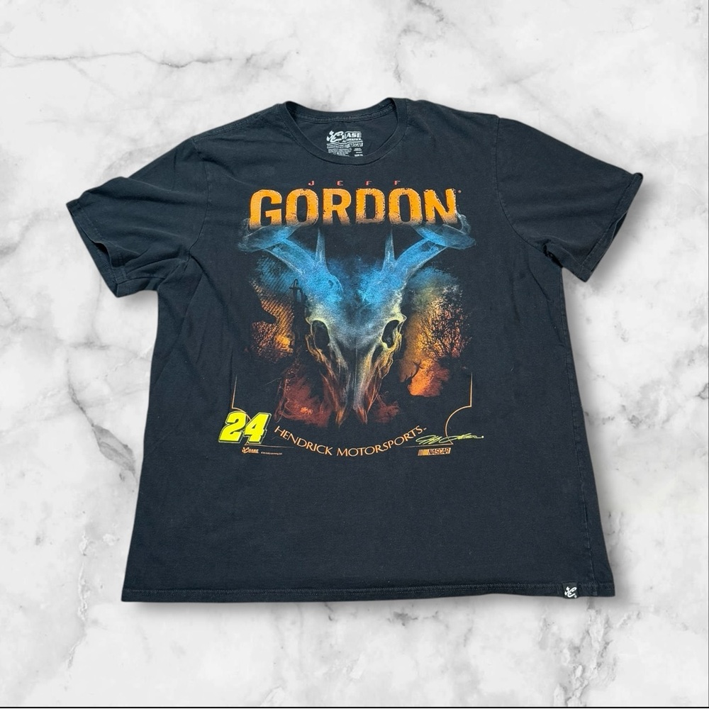 Nascar Racing Jeff Gordon Driver Black TShirt Chase Authentic Skull Plus Size Xl